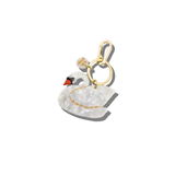 Hand-painted Swan Bag Charm + Keychain | Eco-Friendly