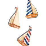 Hand-painted Sailboat Claw Hair Clip | Eco-Friendly