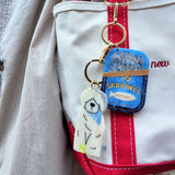 Hand-painted Sheepdog Bag Charm + Keychain | Eco-Friendly