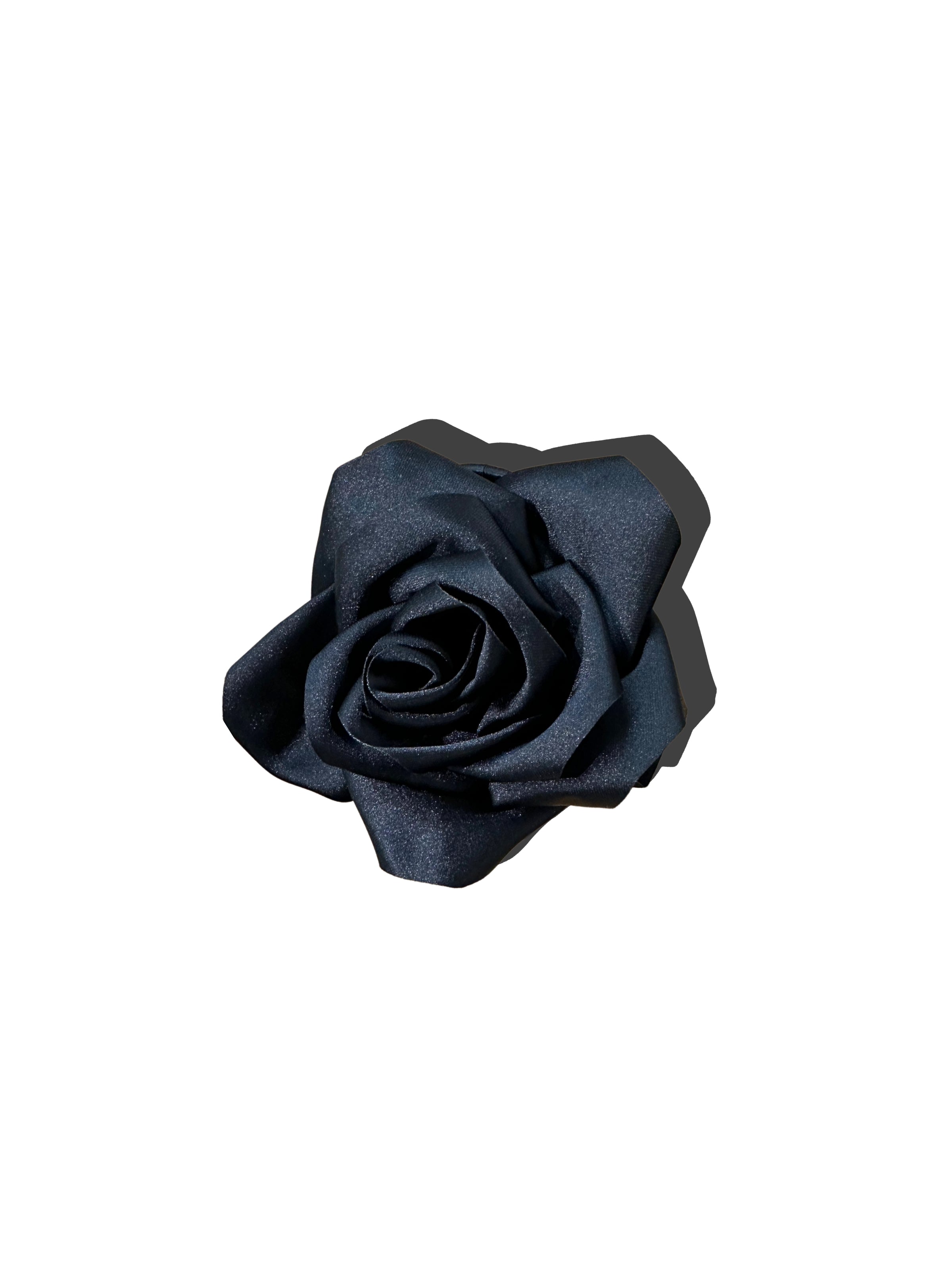 Handmade Satin Rose Claw Clip