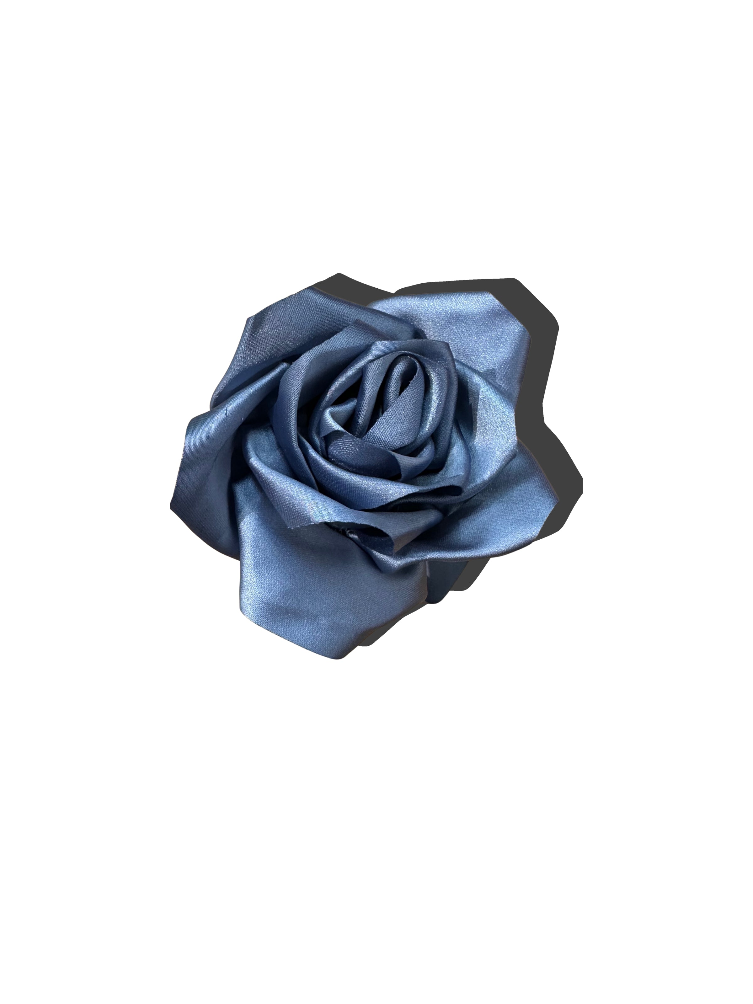 Handmade Satin Rose Claw Clip