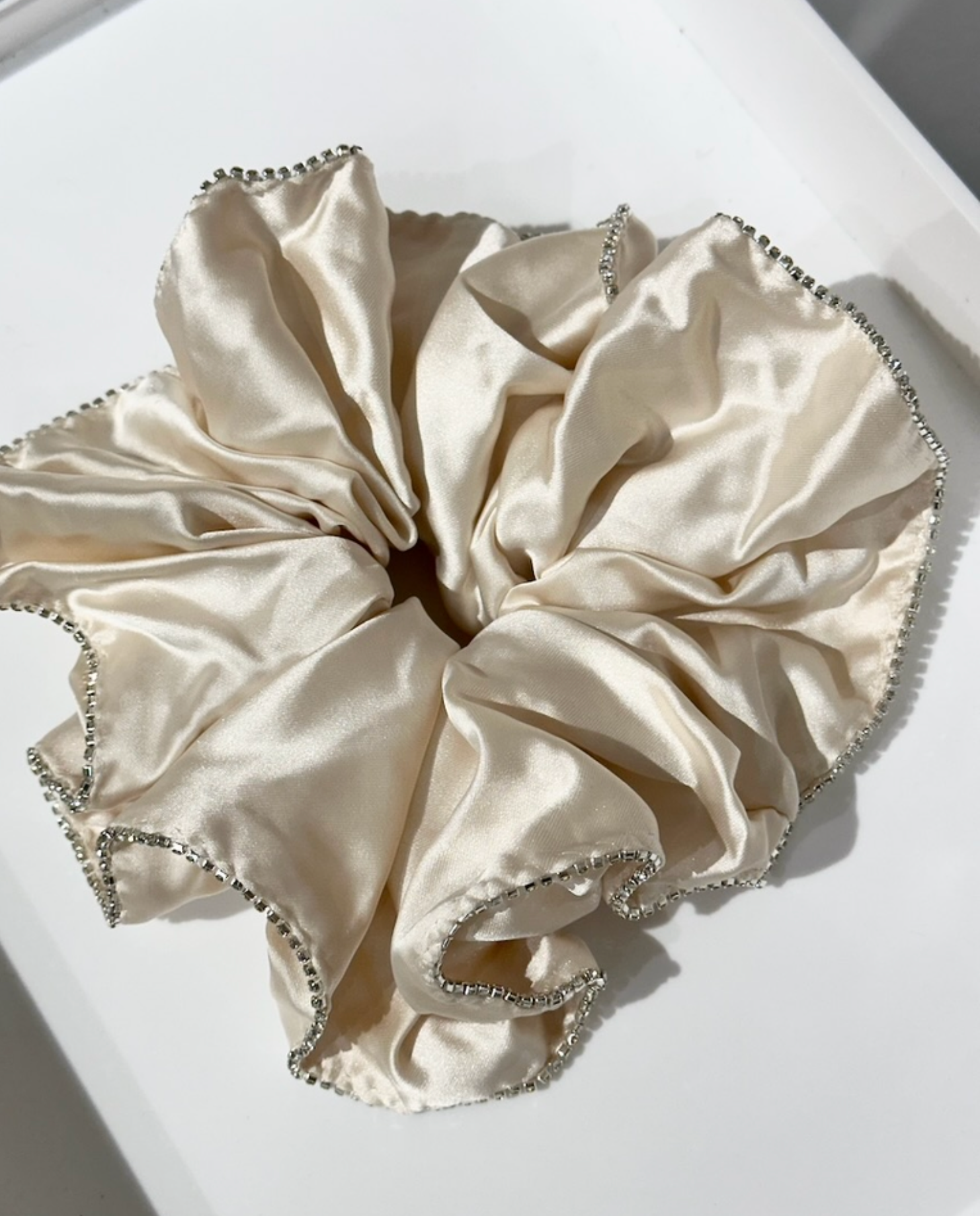 Giant Diamond Satin Scrunchie