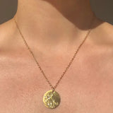 Zodiac Constellation Coin Necklace | Gold