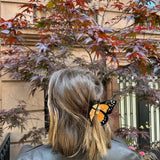 Hand-painted Monarch Butterfly Claw Hair Clip | Eco-Friendly