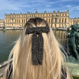 Embellished Hair Bow Barrette Clip | Hand-Stitched