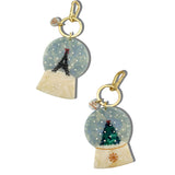 Hand-painted Snowglobe Bag Charm + Keychain