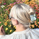 Hand-painted Forget-Me-Not Claw Hair Clip | Eco-Friendly