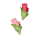 Hand-painted Vintage Tulips Claw Hair Clip | Eco-Friendly