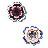 Hand-Painted Americana Flower Claw Clip | Eco-Friendly