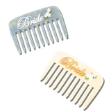 Hand-painted Bride Pocket Comb | Eco-Friendly