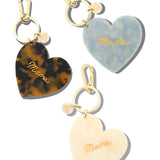 Hand-Painted Mama Heart Acetate Bag Charm + Keychain | Eco-Friendly