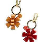 Handmade Origami Holiday Bow Bag Charm + Keychain