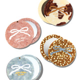 Hand-painted Vintage Bow Compact Mirror | Eco-Friendly