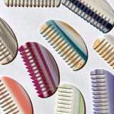 Shell Striped Acetate Hair Comb | Eco-Friendly