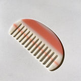 Shell Striped Acetate Hair Comb | Eco-Friendly