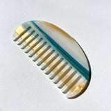 Shell Striped Acetate Hair Comb | Eco-Friendly