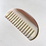 Shell Striped Acetate Hair Comb | Eco-Friendly