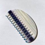 Shell Striped Acetate Hair Comb | Eco-Friendly