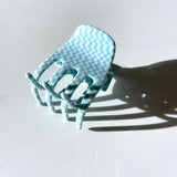 Large Checkered Claw Clip | Eco-Friendly