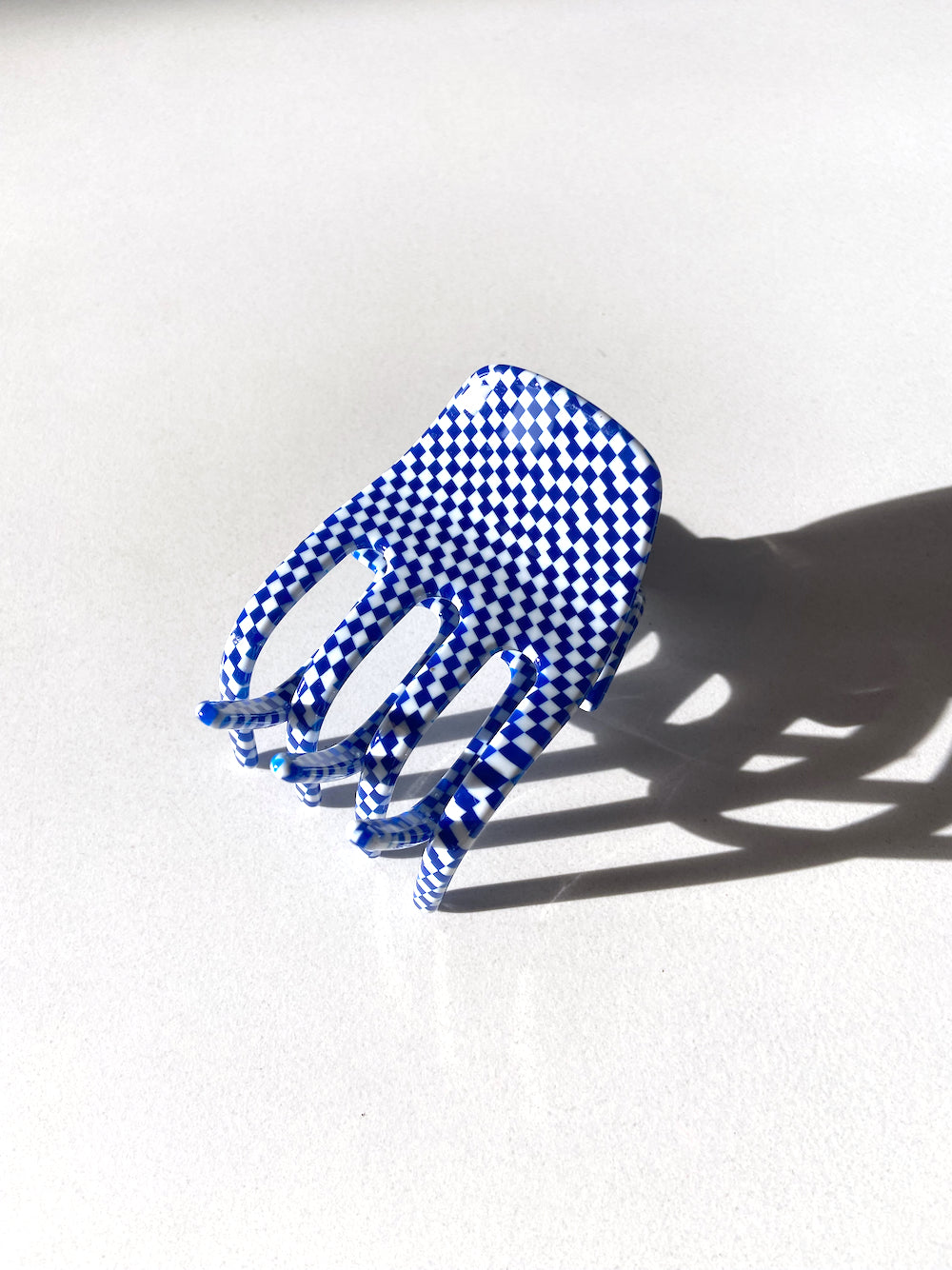 Large Checkered Claw Clip | Eco-Friendly