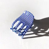 Large Checkered Claw Clip | Eco-Friendly