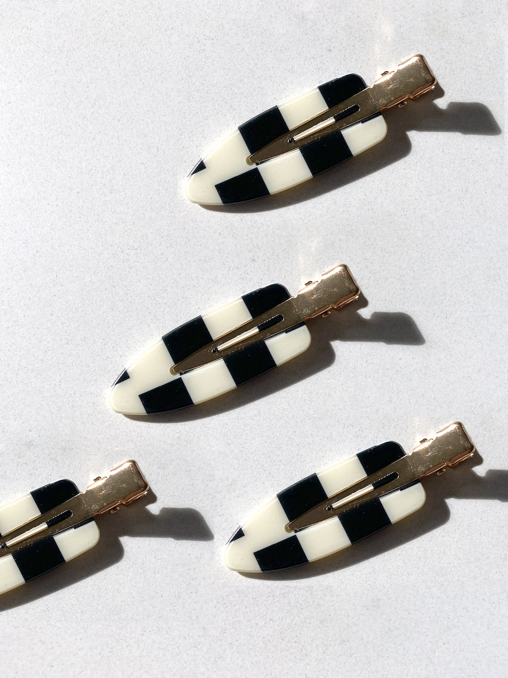 4pc Checkered Creaseless Setting Clip Set | Eco-Friendly