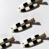 4pc Checkered Creaseless Setting Clip Set | Eco-Friendly