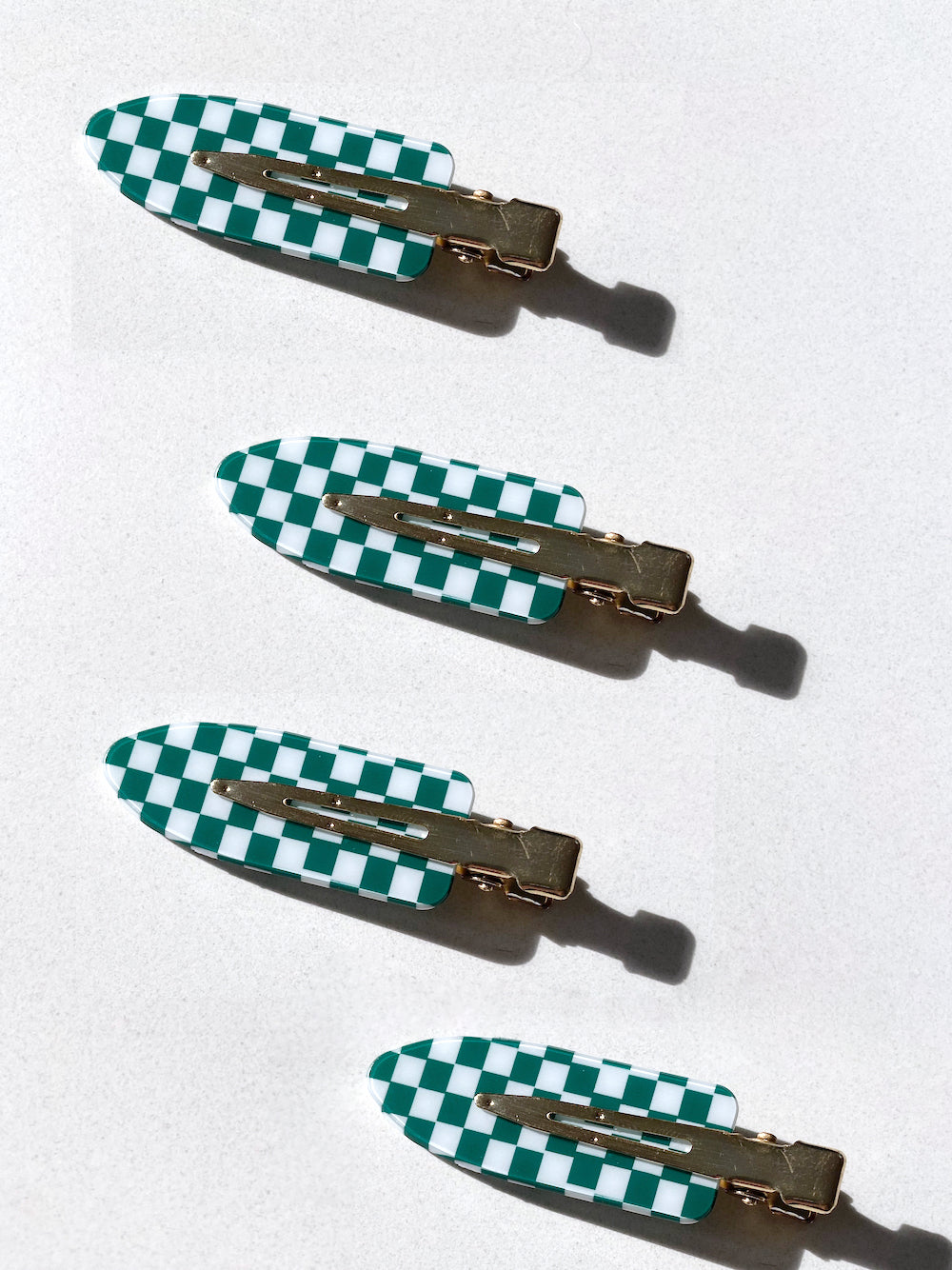 4pc Checkered Creaseless Setting Clip Set | Eco-Friendly