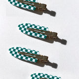 4pc Checkered Creaseless Setting Clip Set | Eco-Friendly