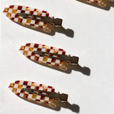 4pc Checkered Creaseless Setting Clip Set | Eco-Friendly