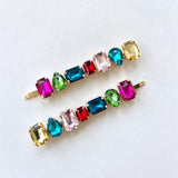 2pc Rainbow Gems Bobby Pin Hair Clip Set