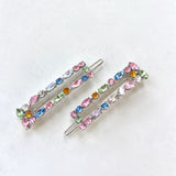 2pc Rainbow Gems Petite Barrette Set