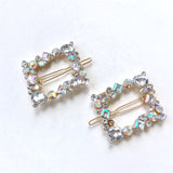 2pc Diamond Gems Barrette Hair Clip Set | Holiday