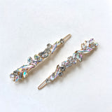 2pc Diamond Gems Barrette Hair Clip Set | Holiday