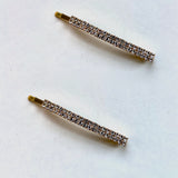 2pc Crystal Rhinestone Bobby Pin Set | Holiday