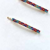 2pc Crystal Rhinestone Bobby Pin Set | Holiday