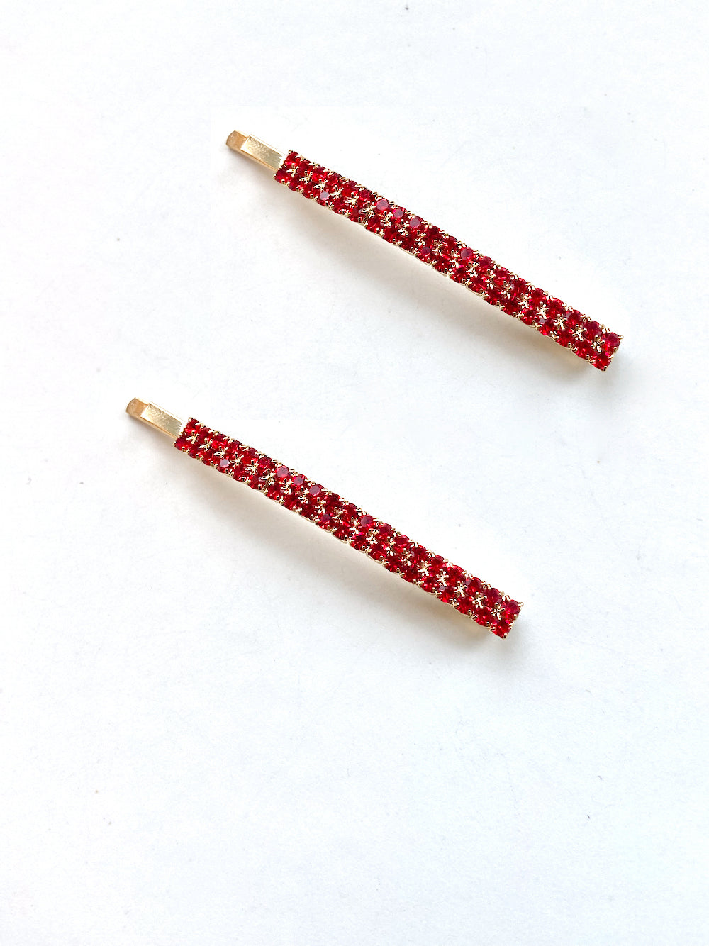 2pc Crystal Rhinestone Bobby Pin Set | Holiday