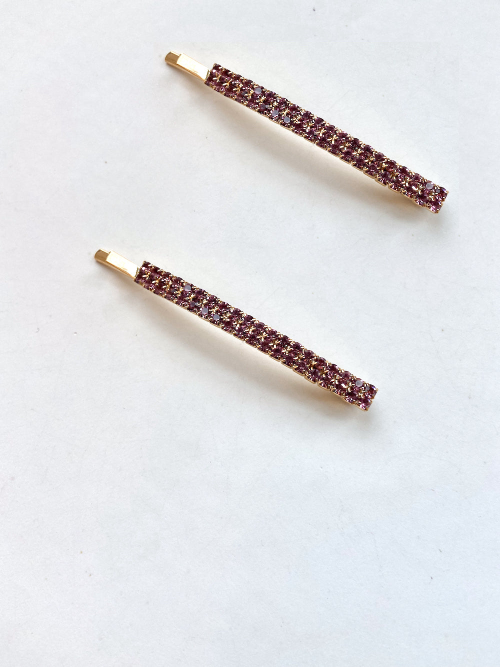 2pc Crystal Rhinestone Bobby Pin Set | Holiday