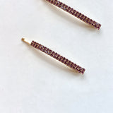 2pc Crystal Rhinestone Bobby Pin Set | Holiday