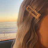 2pc Gold Leaf Resin Hair Clip Set