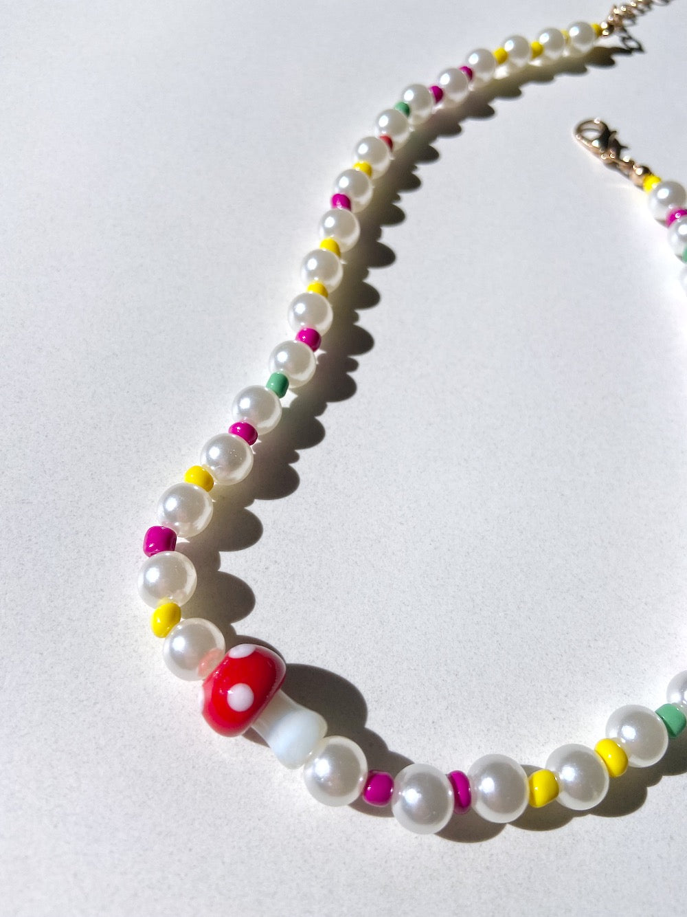 Multicolor Pendant Women Geomertic Mushroom Necklace Clavicle Choker Pearl  Bead | eBay