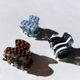 Checkered Mini Hair Claw Clip | Eco Friendly