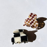 Checkered Mini Hair Claw Clip | Eco Friendly