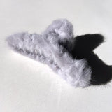 Fluffy Vegan Fur Claw Hair Clip