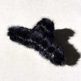 Fluffy Vegan Fur Claw Hair Clip