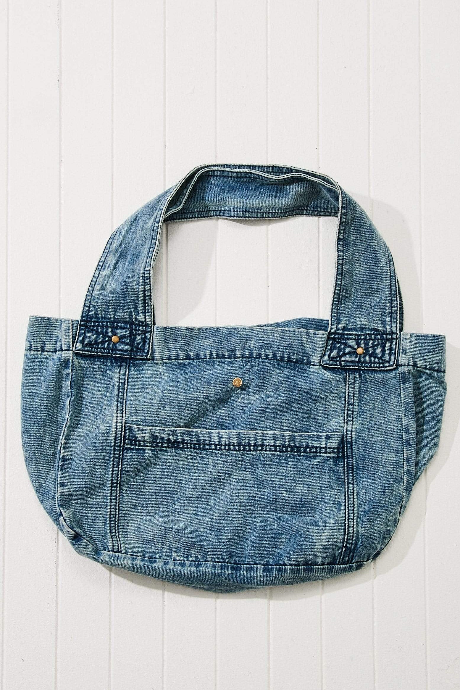 solar eclipse duffel bags tote / blue bay bells beach denim tote bag